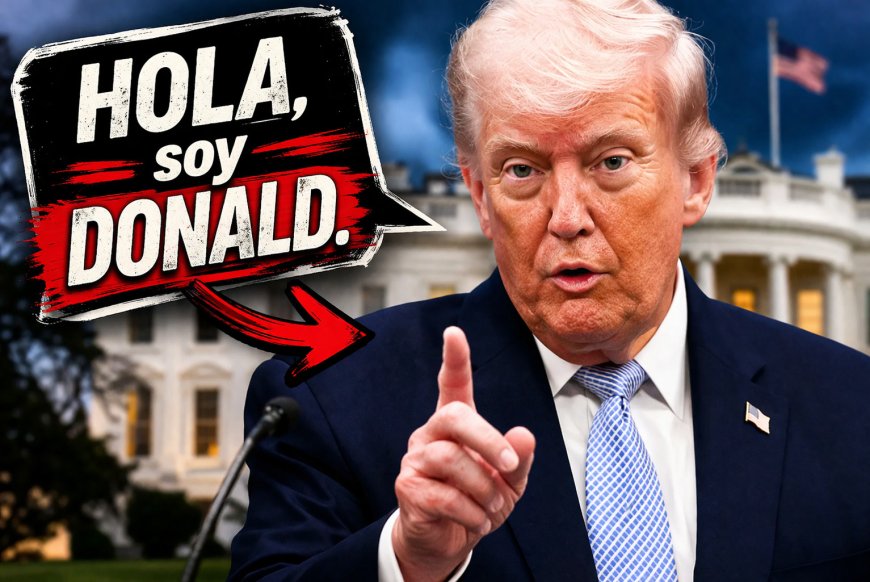 Trump bromea con ser presidente de Venezuela y promete aprender español “rápido”